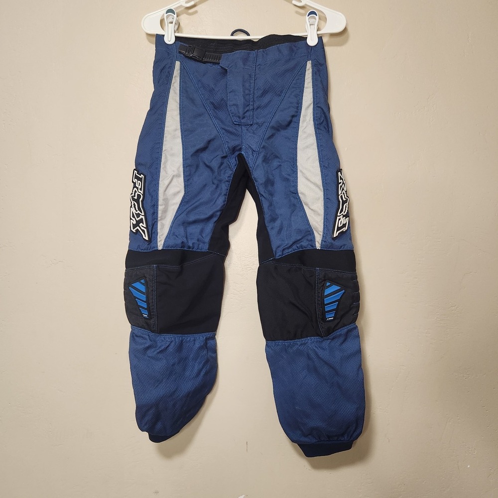 Fox 180 Blue Motocross Motorcycle Riding Pants Youth Size 27